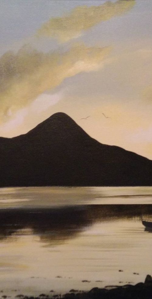 croagh patrick sunset by cathal o malley