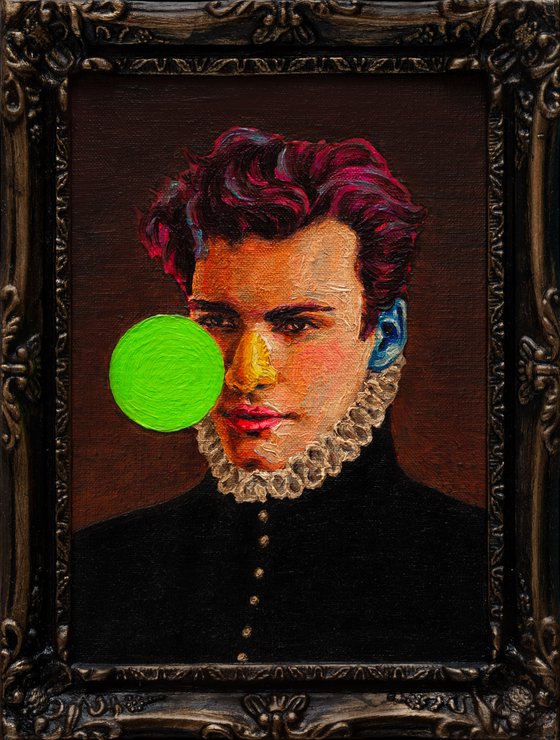 Portrait of a Young Man with Green Spot