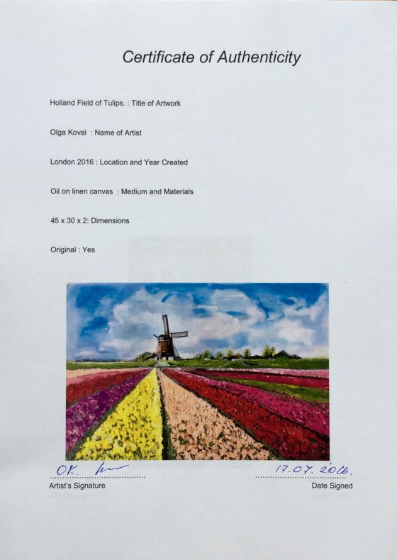 Holland fields of tulips . Best place .