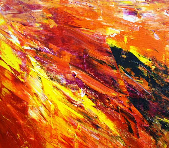 Yellow Red Abstraction XXL 1