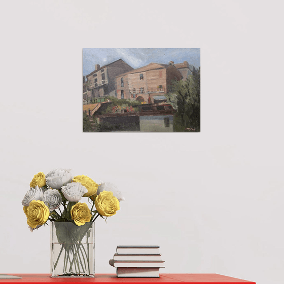Houses on an Italian hilltop. A ‘plein air’ oil painting.