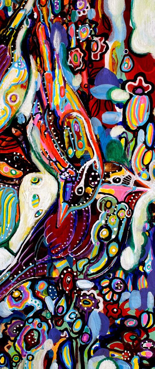 Birds in red by Randi Antonsen