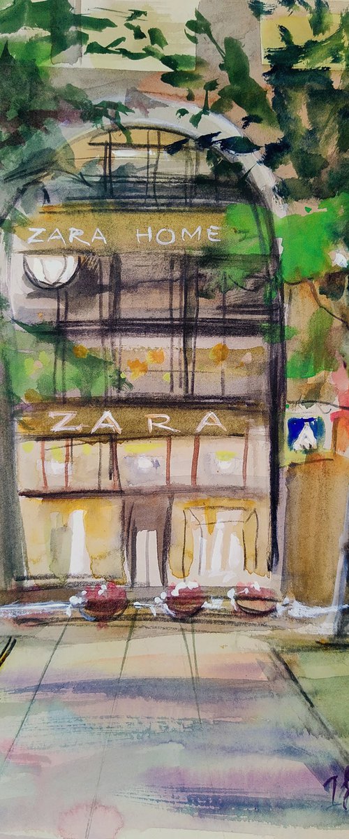 Saint-Petersburg. Night city. Fashion store. Zara by Irina Bibik-Chkolian