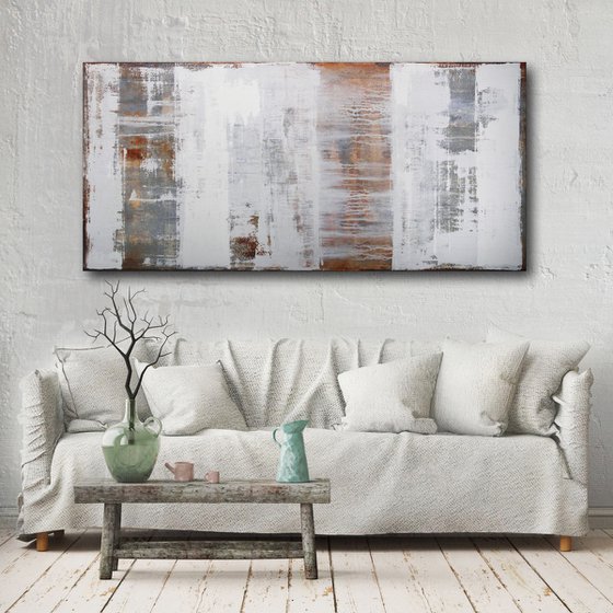 UNDEFINED PATHS - ABSTRACT ACRYLIC PAINTING TEXTURED * PASTEL COLORS * READY TO HANG