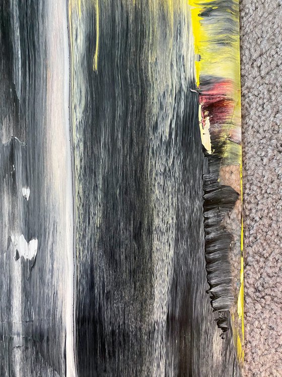 "Before The Dawn" - Original PMS Abstract Acrylic Painting On Plexiglass, Framed - 26" x 26"