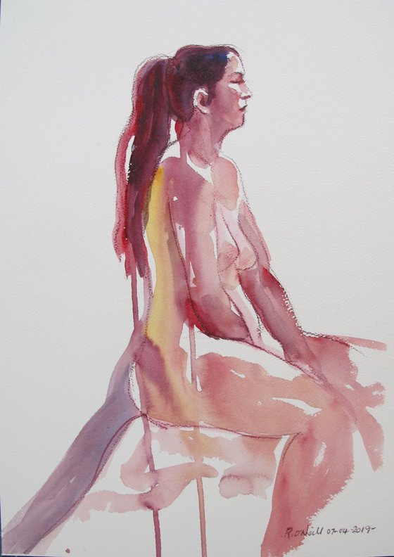 Seated female nude