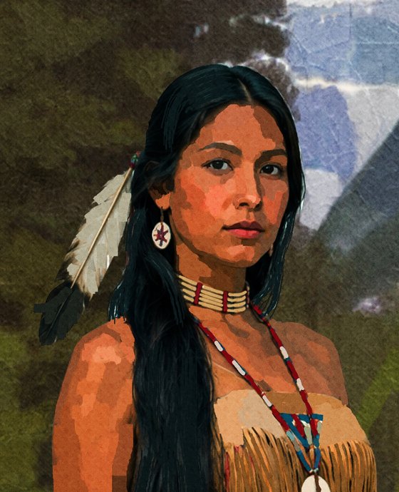 YOUNG CHEROKEE SQUAW