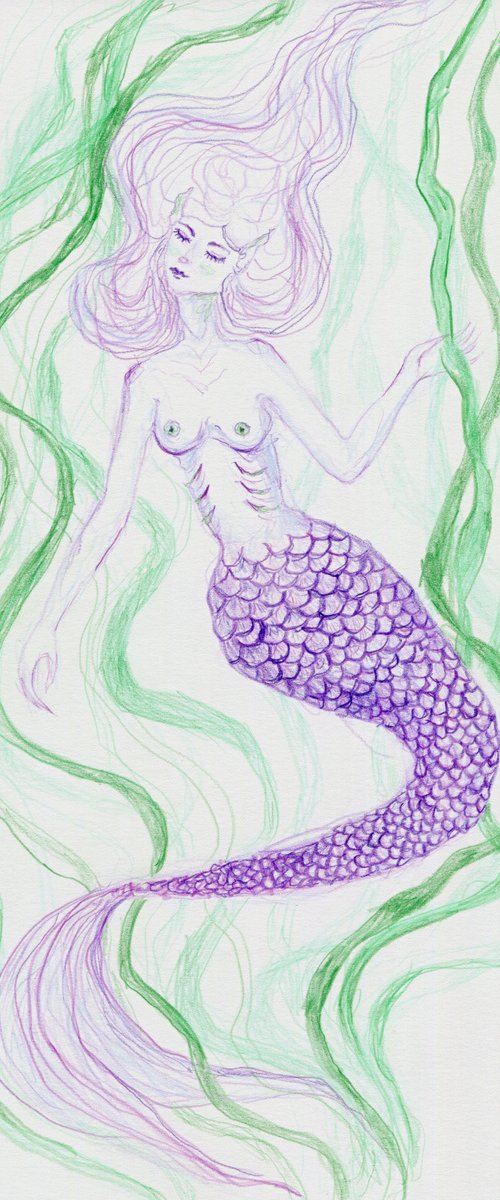 Violet Mermaid by Liliya Rodnikova