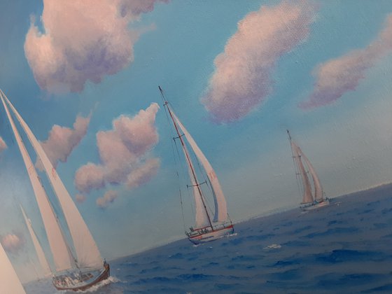 Seascape with Sailboats 27
