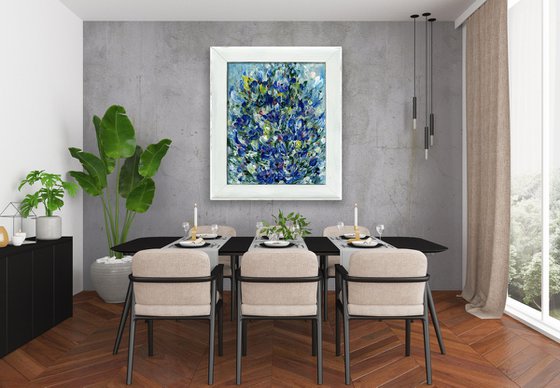 Flowering - Framed Floral Painting by Kathy Morton Stanion