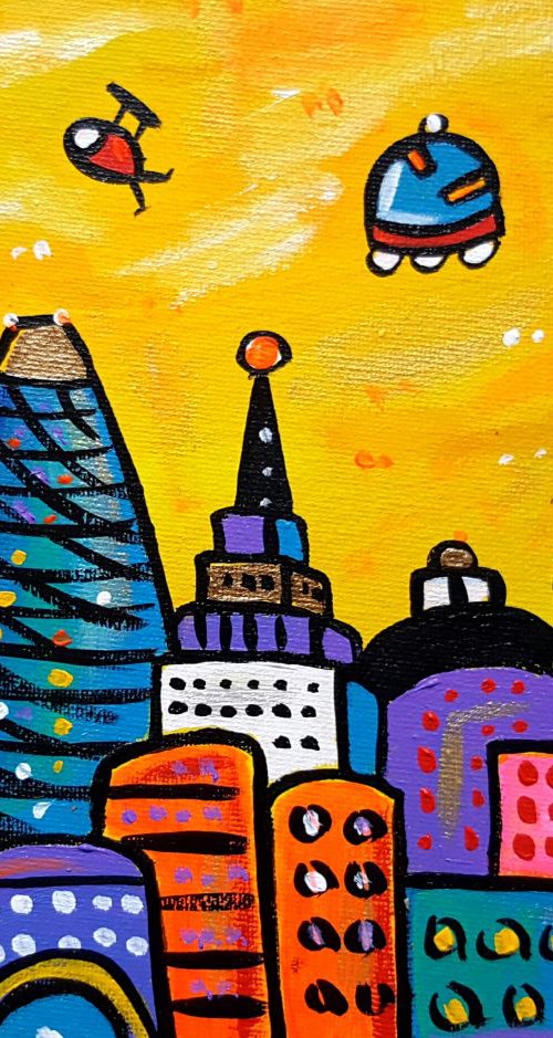 Yellow Sky London by Maria Luisa  Azzini