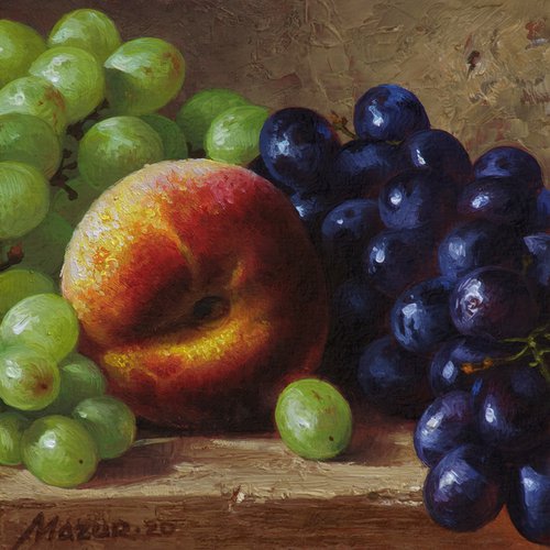 Peach & Grapes by Nik Mazur