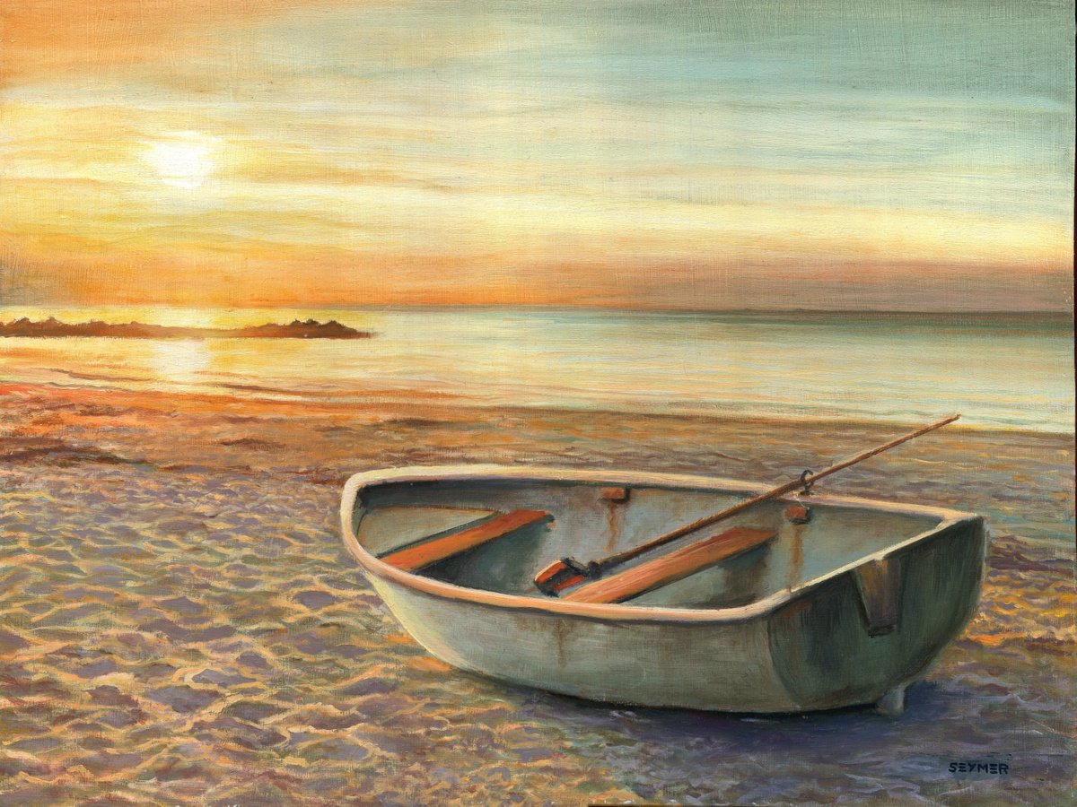 'Golden beach' Oil painting by Lucia Verdejo Artfinder