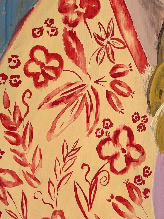 Mother Daughter Painting