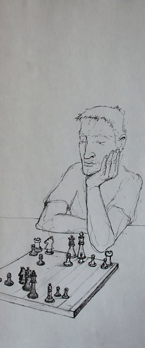 Chess Player II by Nikola Ivanovic