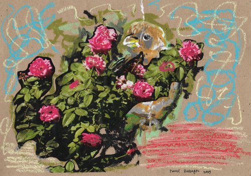 Bird and flowers #2 by Pavel Kuragin