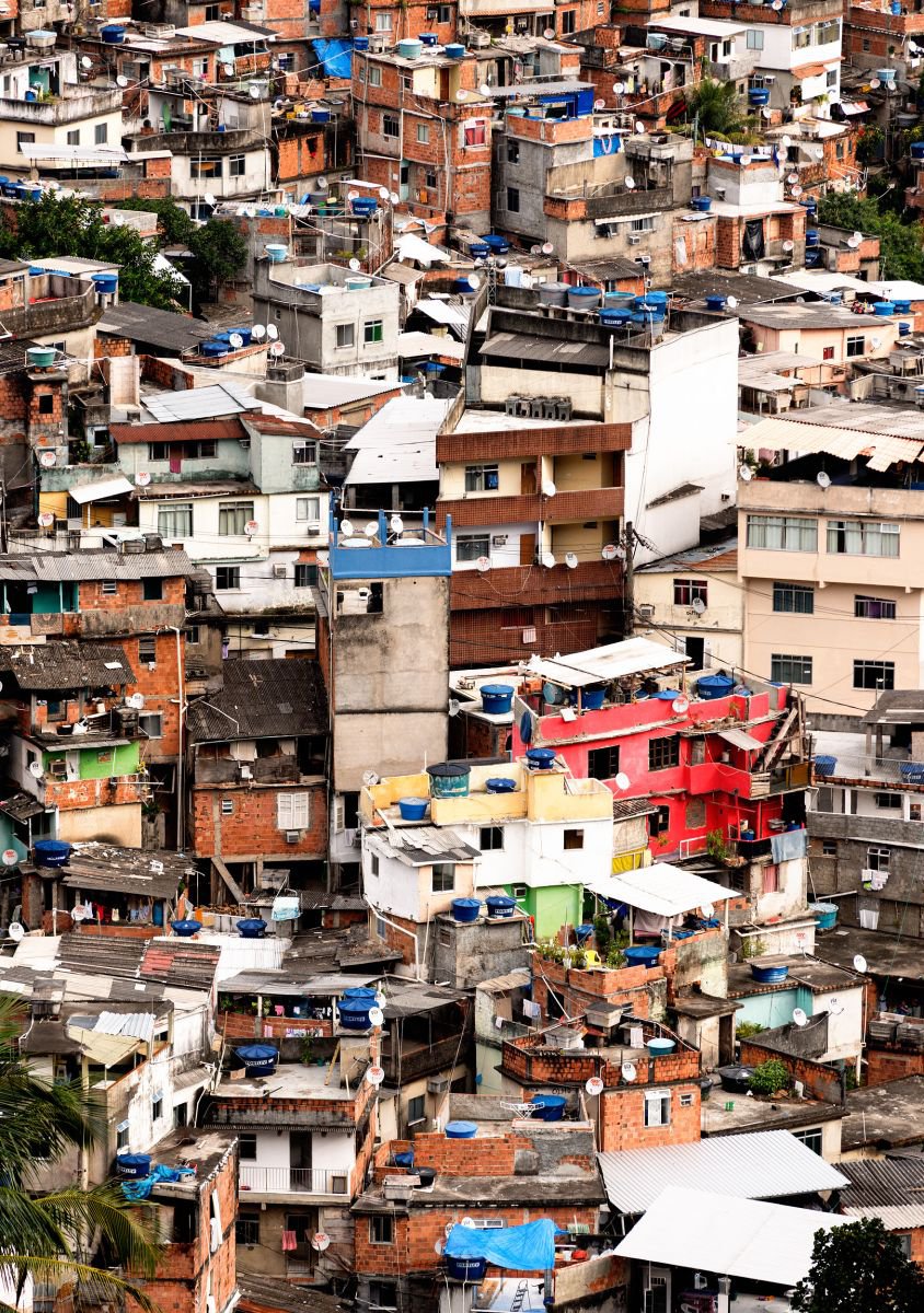 Photorealistic Cityscapes Photograph By Tom Hanslien, 33 X 47", Rocinha Favela, Rio De Janeiro, Original Artwork