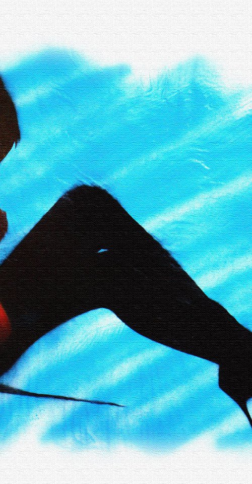 Sly girl 3 (on box canvas). by Juan Sly