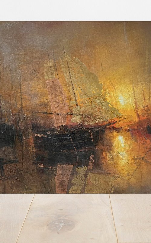 Harbor of destroyed dreams - If I take the wings of the morning and dwell in the uttermost parts of the sea, even there your hand shall lead me, and your right hand shall hold me -2 by Ivan  Grozdanovski