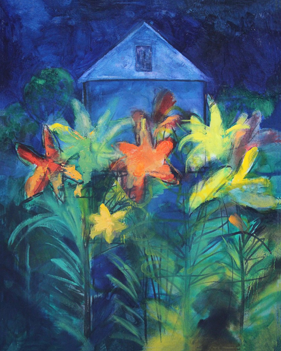 Impressionistic Landscape Oil Painting By Artem Andreichuk, 31 X 39, Country House, Original Artwork