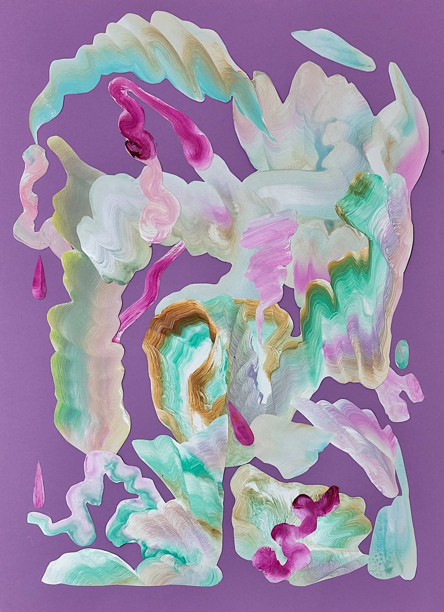 Lilac Movement By Julia Valtanen, 20 X 28, Artwork For Sale On Artfinder