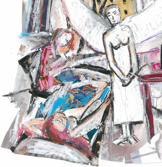 Angel arrives 11x12', 29x32cm