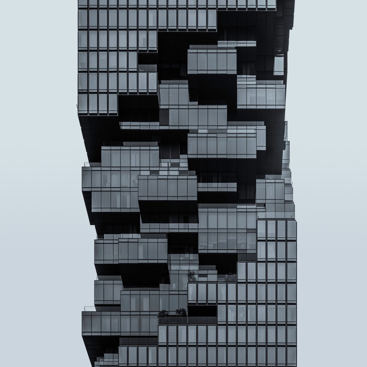 Geometric Abstract Photograph By Serge Horta, 32 X 32", De-Construction, Original Artwork