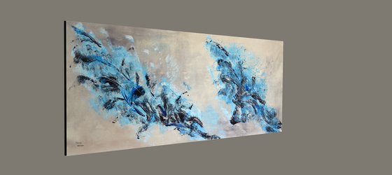 MARVEL BY THE SEA.ABSTRACT.80x36 in. Free shipping.
