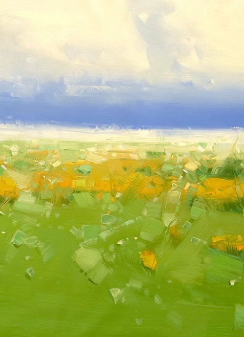 Summer Morning, Original oil painting, Handmade artwork, One of a kind by Vahe Yeremyan