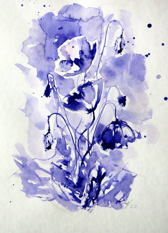 Purple poppies III
