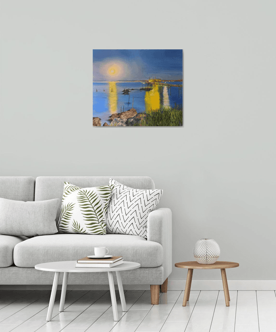 Landscape in the moonlight