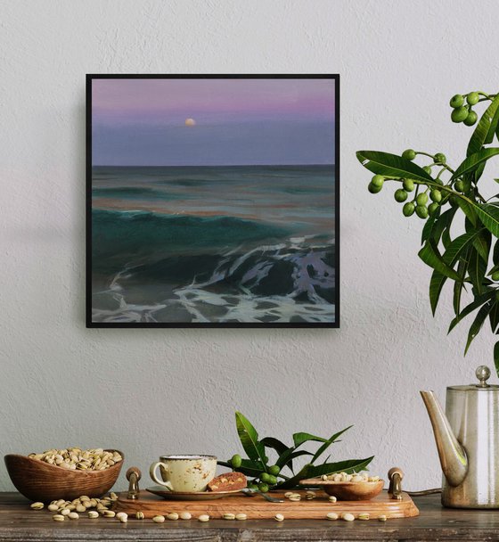 Purple Ocean, Framed