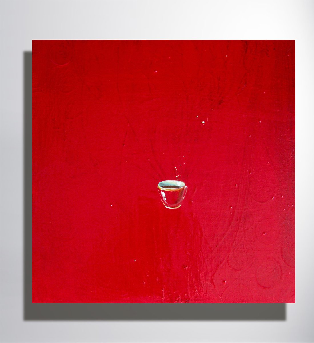 Photorealistic Still Life Oil Painting By Marya, 20 X 20", "Still Life With A Small Cup", Original Artwork