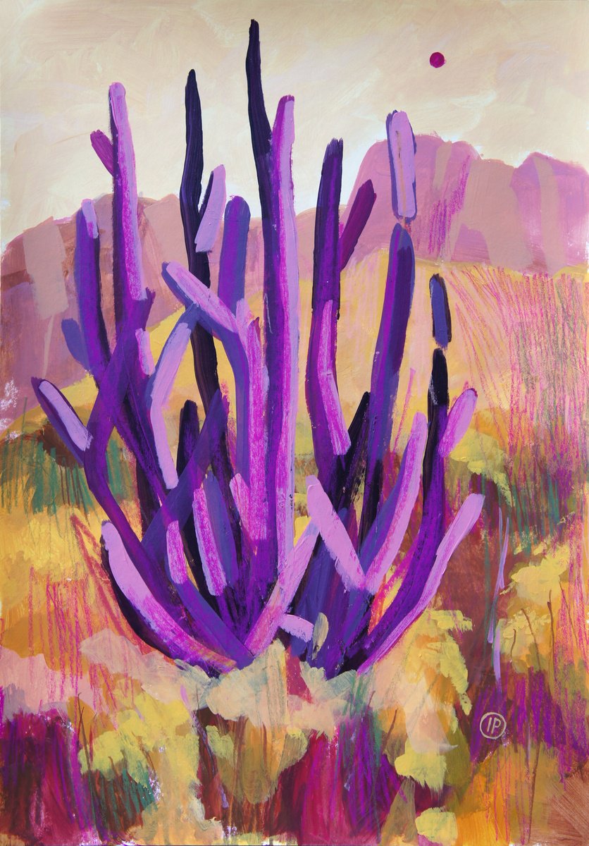 Impressionistic Landscape Painting By Irina Plaksina, 12 X 17, Texas, Original Artwork