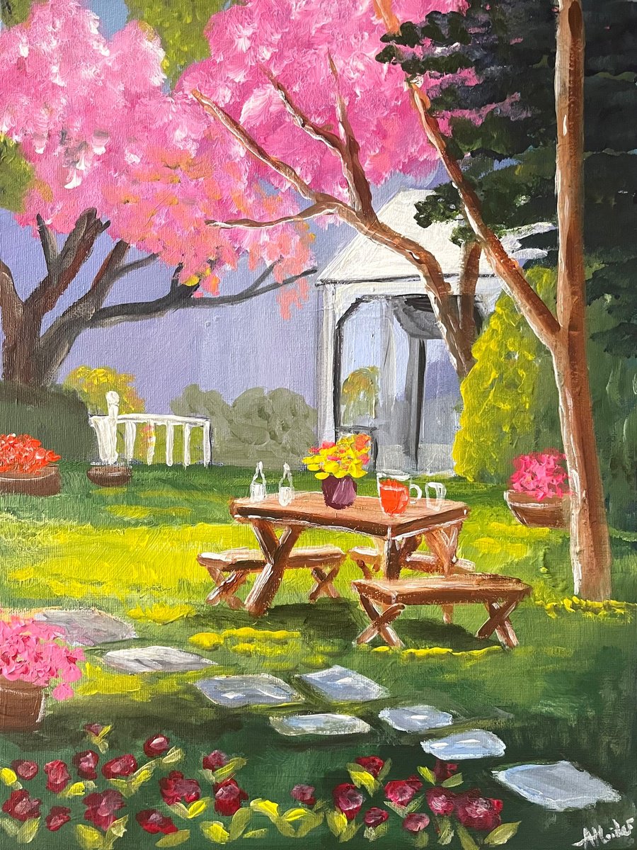 Blossom tree Garden by Aisha Haider