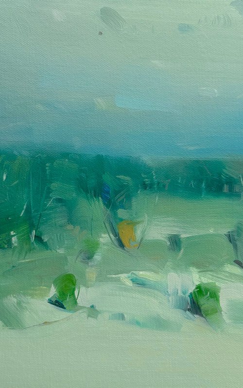 After Rain, Original oil painting, Handmade artwork, One of a kind by Vahe Yeremyan