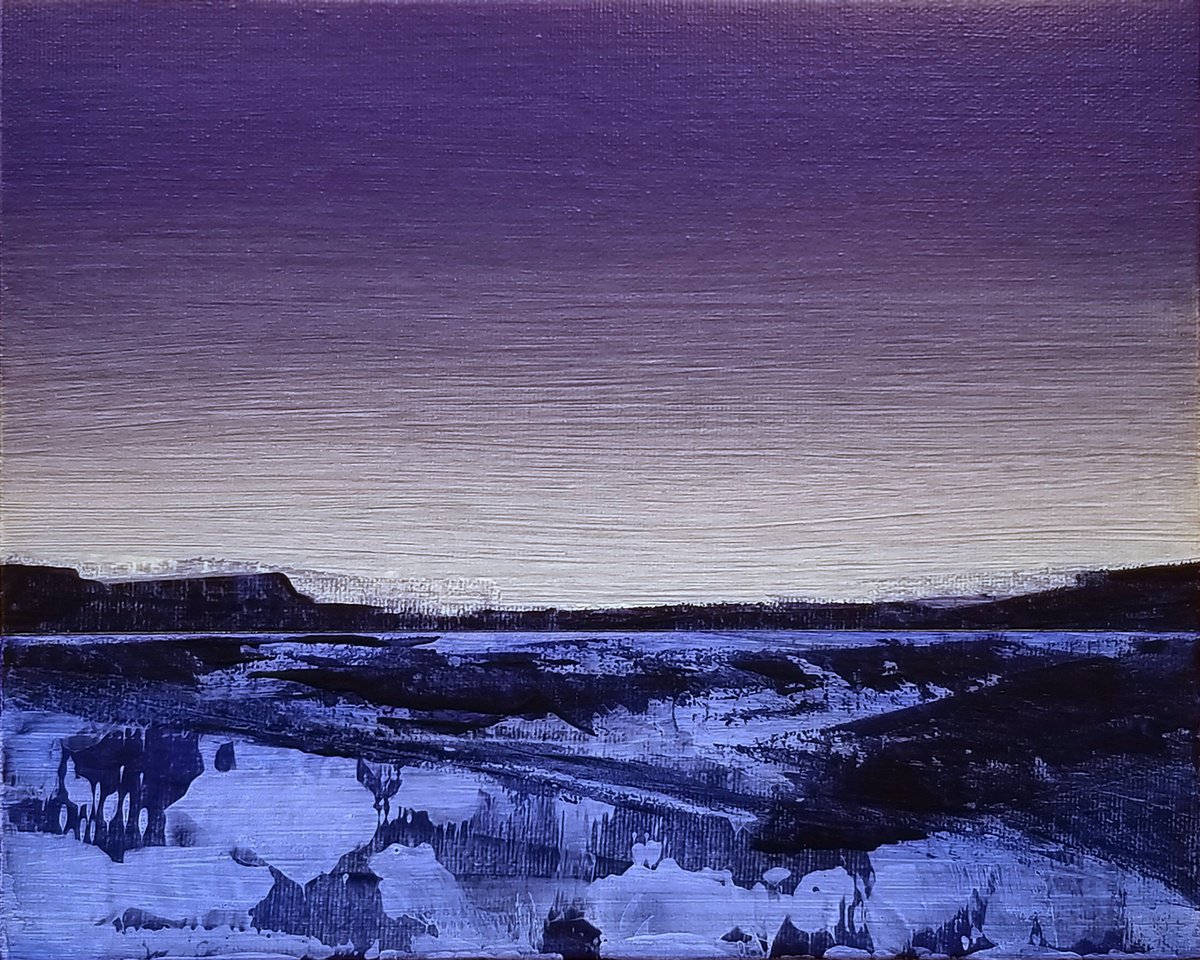 Organic Landscape Acrylic Painting By Chris Carbone, 10 X 8, Threshold, Original Artwork