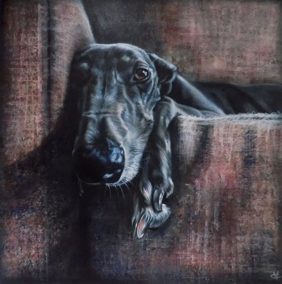 Greyhound painting called 'Home'