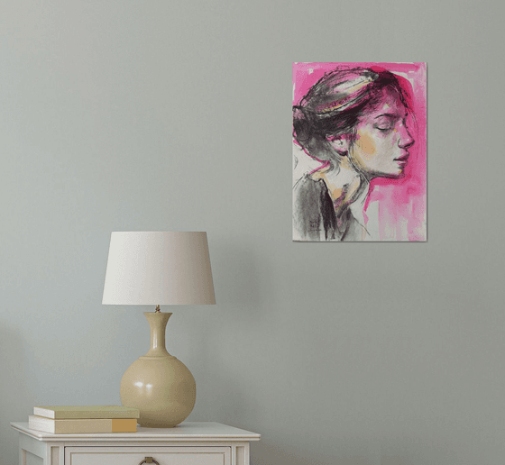 Living Portraits - Quiet Bloom - Charcoal