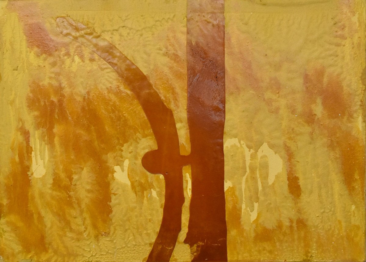 Organic Cityscapes Painting By Ian Mckay, 12 X 9, Bandstand Series 2 - No 3, Original Artwork