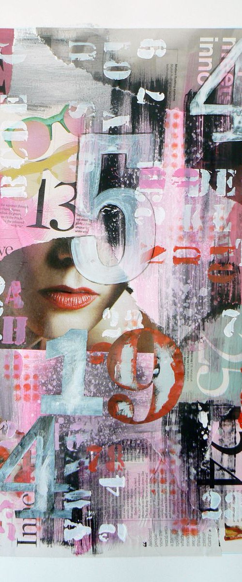 Surface #3 (typography, bill stickers, urban decay painting) by Carolynne Coulson