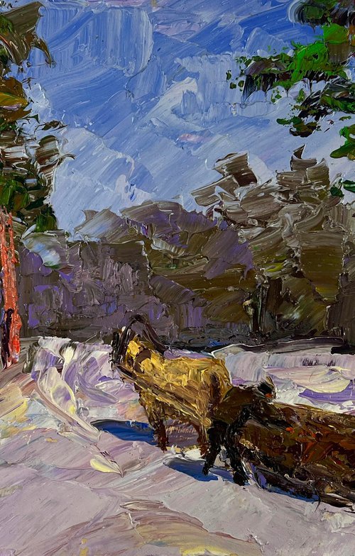 Winter Road through Quiet Forests by Boris Serdyuk