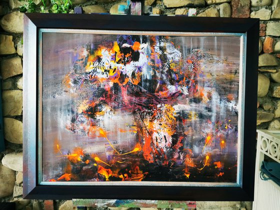 Stunning framed autumun colors ghostlly enigmatic still life by O KLOSKA