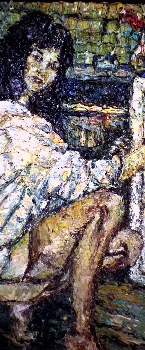 Machine maiden, some spillage by Richard Meyer