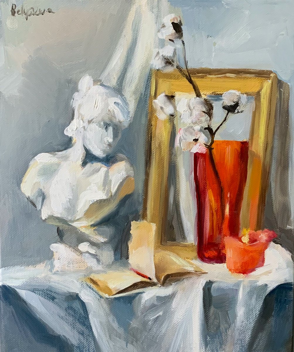 Still life with cotton by Belyaeva Oleksandra