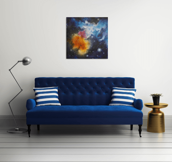 Fire & Ice - Space Painting, Astro Art