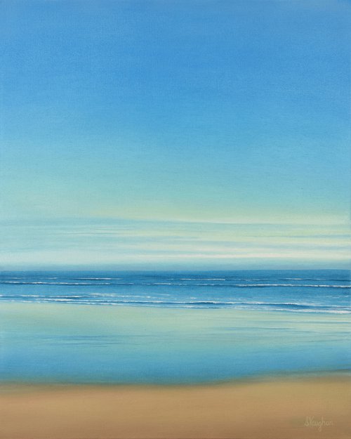 Summer Beach - Blue Sky Seascape by Suzanne Vaughan