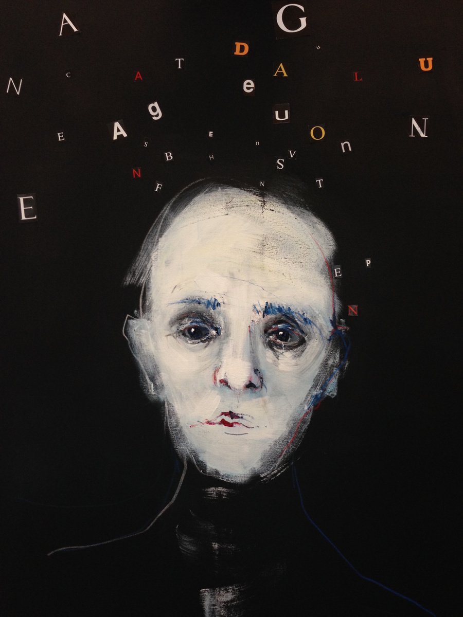 Expressive Portrait Painting By Francesca Candito, 24 X 31, Passato E Presente, Original Artwork