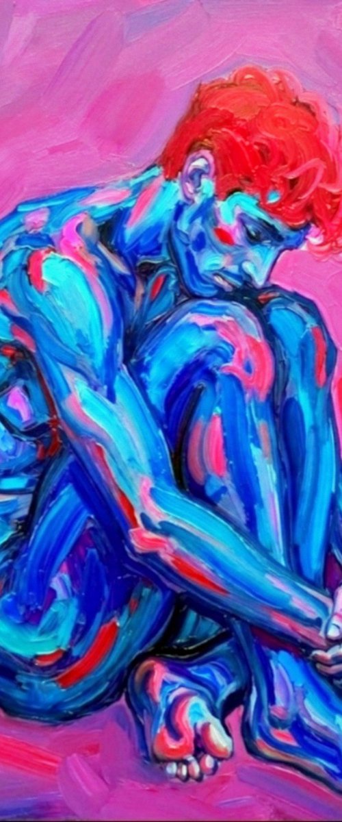 "Indigo Pulse" - Male Figure by Helena Wierzbicki