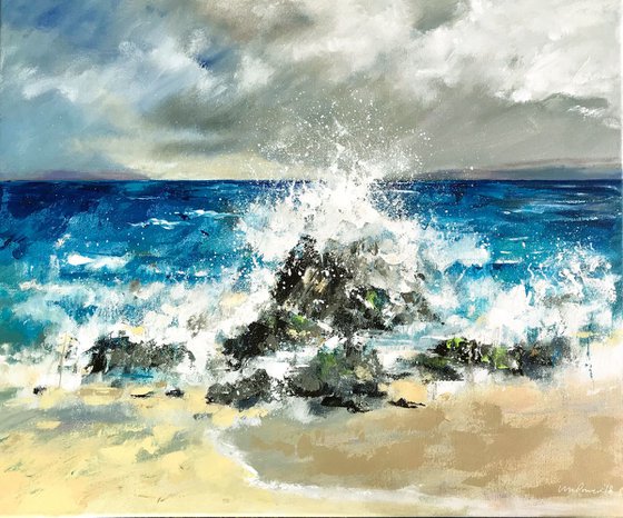 Seascape - crashing waves